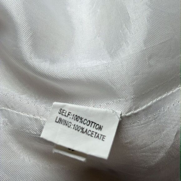 Kay Unger 100% Cotton Cap Sleeve White Gold Midi Summer Romantic Dress Sz 6 - Picture 12 of 13